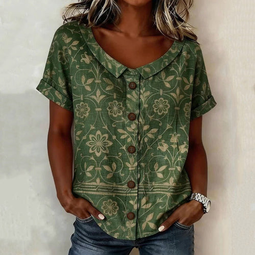 Camicia Vintage A Stampa Floreale